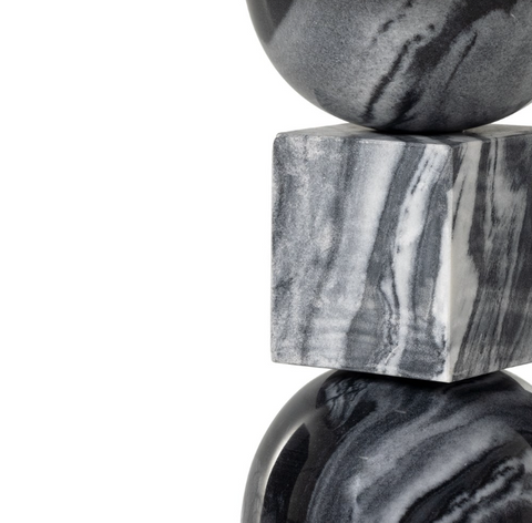 Neda End Table - Ebony Marble