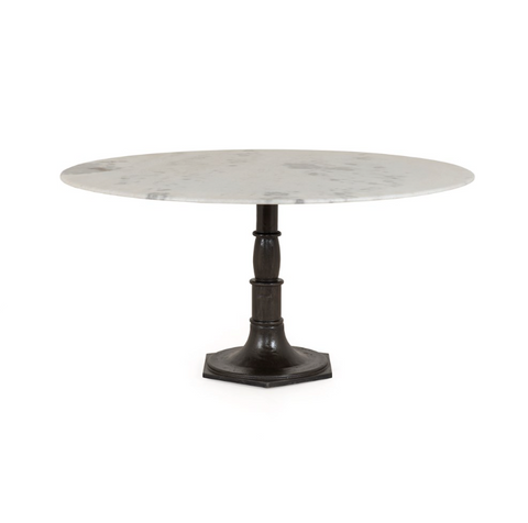 Lucy Round Dining Table-60" - Carbon Wash