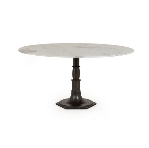 Lucy Round Dining Table-60" - Carbon Wash