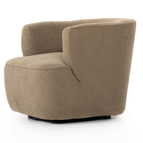 Mila Swivel Chair- Sheepskin Camel