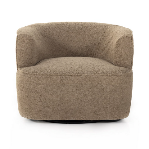 Mila Swivel Chair- Sheepskin Camel
