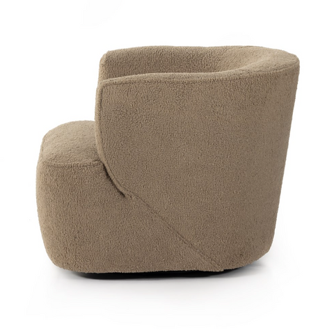 Mila Swivel Chair- Sheepskin Camel