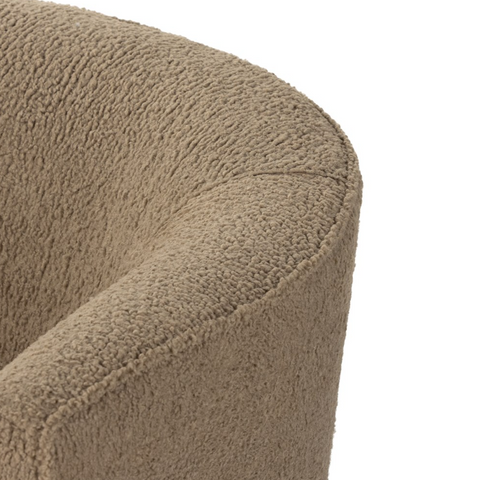 Mila Swivel Chair- Sheepskin Camel
