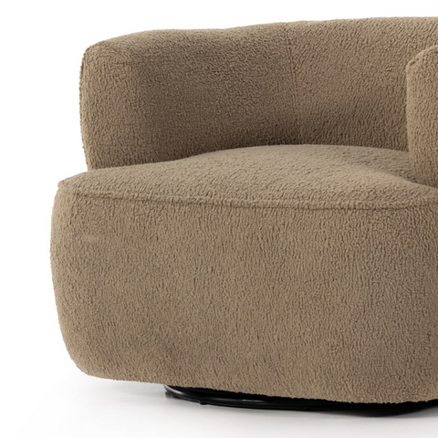 Mila Swivel Chair- Sheepskin Camel