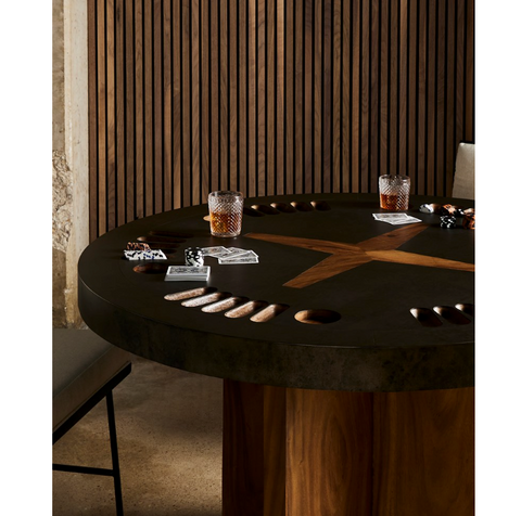 Poker Table - Natural Brown Guanacaste