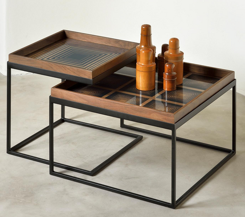 Tray Square Coffee Table Set - Small/ Large