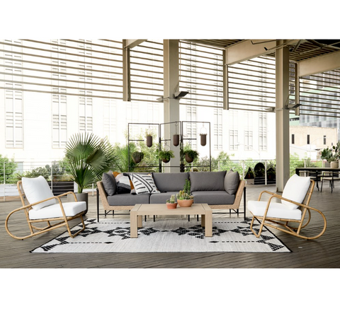Cavan Outdoor 3Pc Sectional - Faux Hyacinth