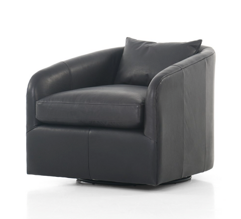 Topanga Swivel Chair-Heirloom Black