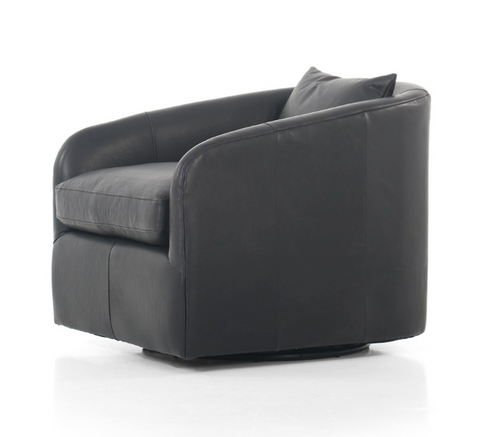 Topanga Swivel Chair-Heirloom Black