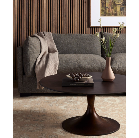 Simone Round Coffee Table-Antique Rust