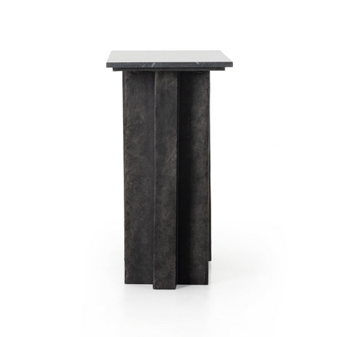 Terrell Console Table-Black Marble