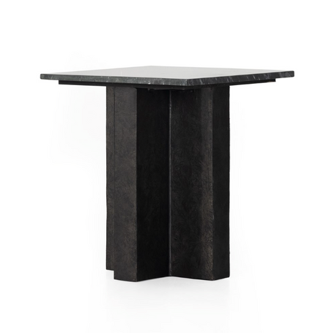 Terrell End Table-Black Marble