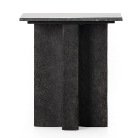 Terrell End Table-Black Marble