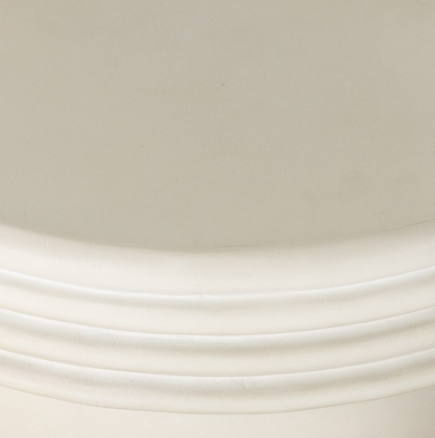 Grecia Outdoor End Table - White Concrete