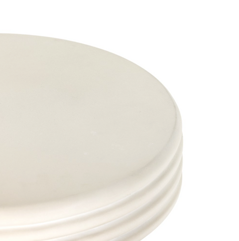 Grecia Outdoor End Table - White Concrete