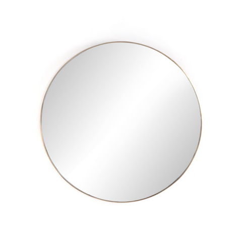 Georgina Round Mirror-Polished Brass