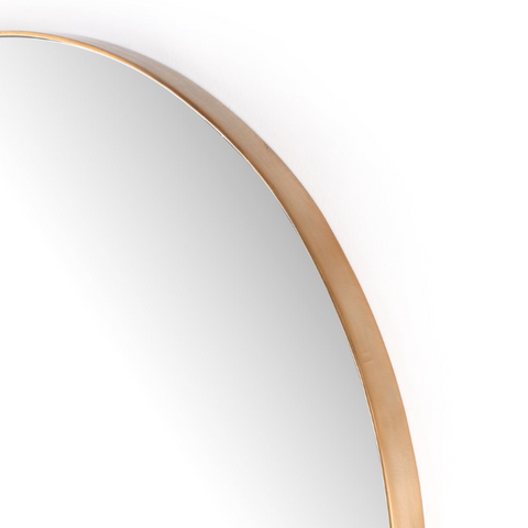 Georgina Round Mirror-Polished Brass