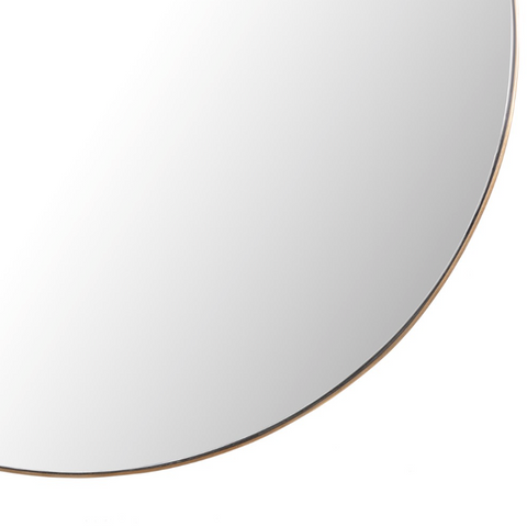 Georgina Round Mirror-Polished Brass