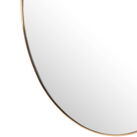 Georgina Round Mirror-Polished Brass