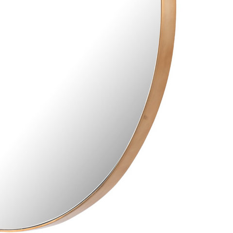 Georgina Round Mirror-Polished Brass