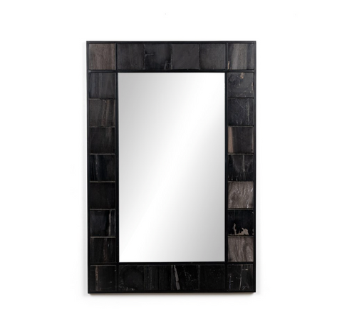 Rigel Mirror-Dark Petrified Wood