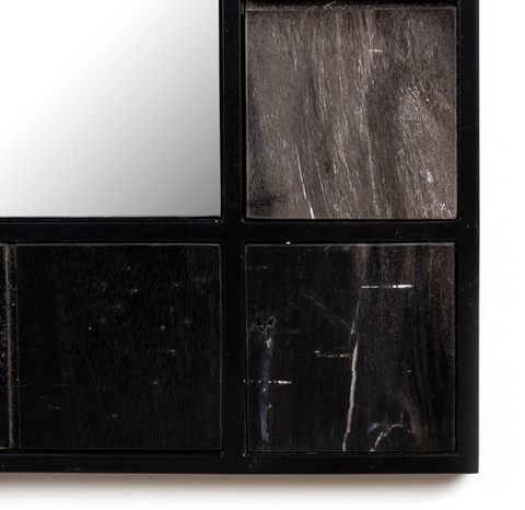 Rigel Mirror-Dark Petrified Wood