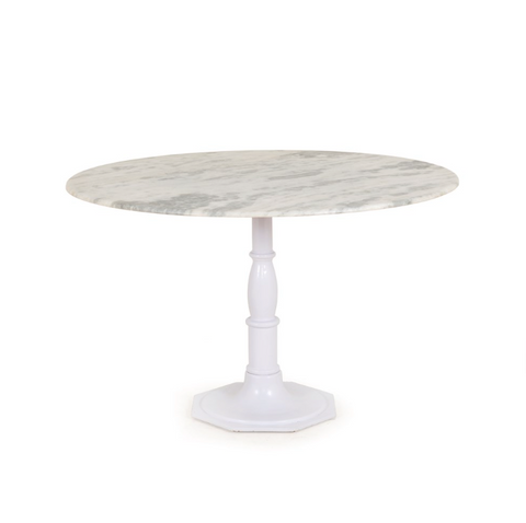 Lucy Round Dining Table-60" - Nimbus White