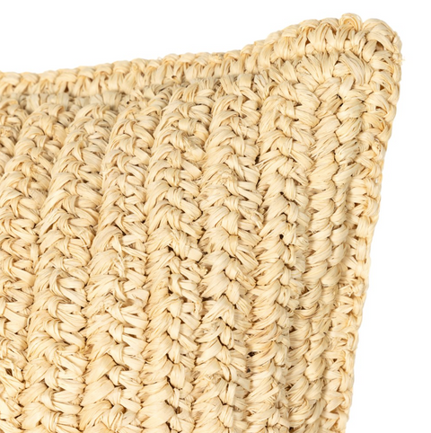 Woven Palm Pillow - Natural Palm Leaf