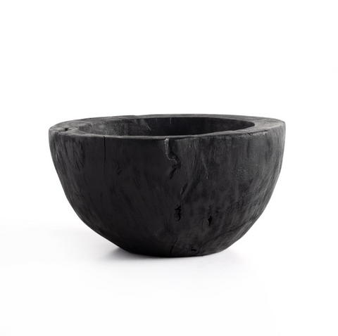 Reclaimed Wood Bowl-Carbonized Black