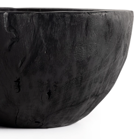 Reclaimed Wood Bowl-Carbonized Black