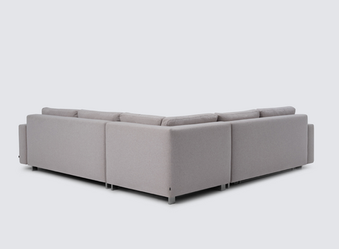 Reva 3Pc Sectional Sleeper Sofa with Storage Loveseat - Fabric
