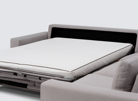 Reva 3Pc Sectional Sleeper Sofa with Storage Loveseat - Fabric