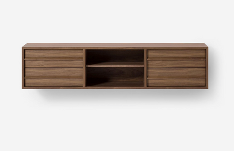 Marcel Floating Media Unit - Walnut