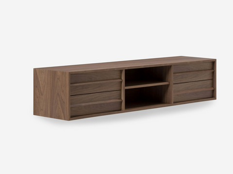 Marcel Floating Media Unit - Walnut