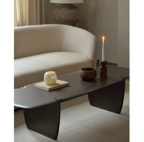 PI Coffee Table, 61" - Mahogany Dark Brown