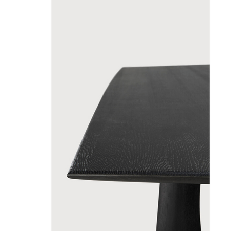 Geometric dining table - 87" - Black Oak