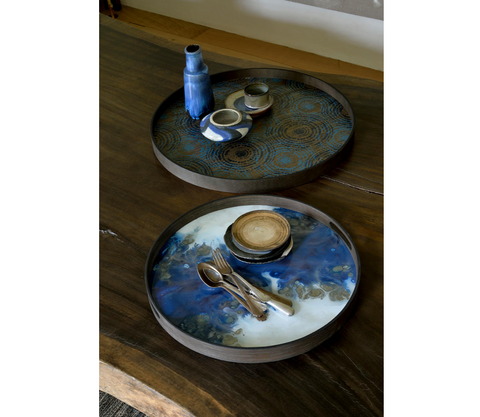 Organic glass tray - Blue Mist - Small
