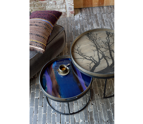 Organic glass tray - Indigo - Small