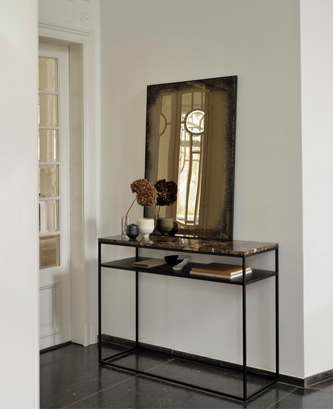 Stone console,47" - Black Emperador