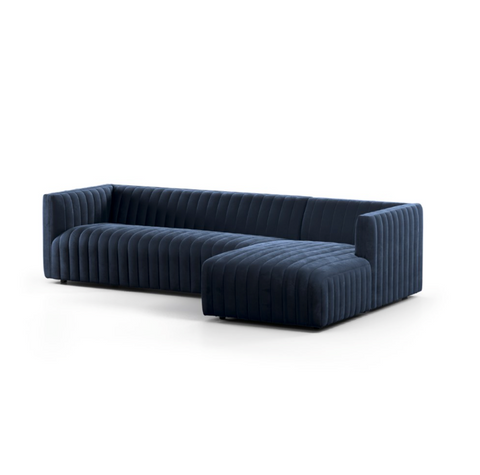 Augustine 2Pc RAF Sectional- 105" - Sapphire Navy