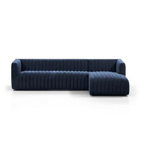 Augustine 2Pc RAF Sectional- 105" - Sapphire Navy