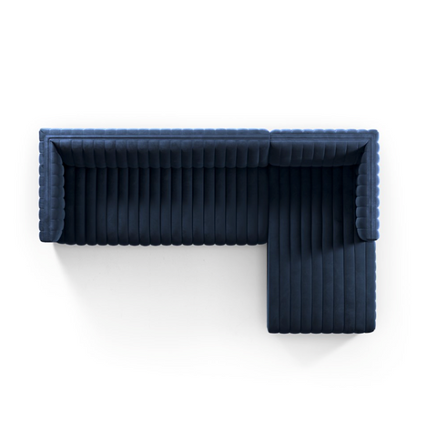 Augustine 2Pc RAF Sectional- 105" - Sapphire Navy