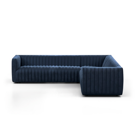 Augustine 3Pc Sectional- 105" - Sapphire Navy