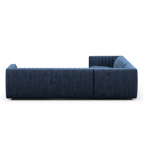 Augustine 3Pc Sectional- 105" - Sapphire Navy