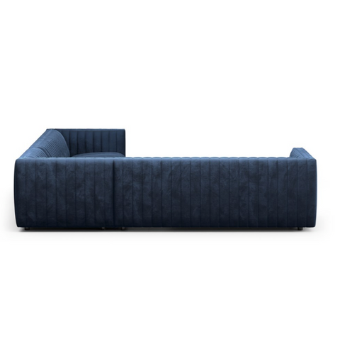 Augustine 3Pc Sectional- 105" - Sapphire Navy