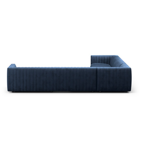 Augustine 3Pc Sectional- 126" - Sapphire Navy