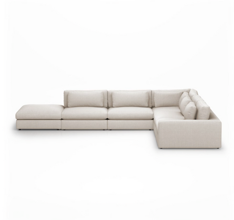 Bloor 5-Pc Sectional LAF w/ Ottoman - Essence Natural