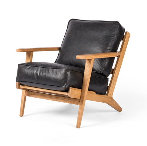 Brooks Lounge Chair-Rialto Ebony Smoked Drift Oak