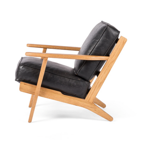 Brooks Lounge Chair-Rialto Ebony Smoked Drift Oak