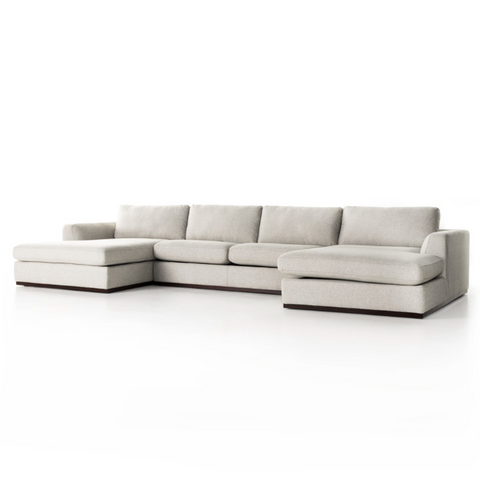 Colt 3Pc U Sectional- Aldred Silver